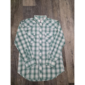 Gibson Trading Company Pearl Snap Button Up Plaid Shirt Men's Size Large